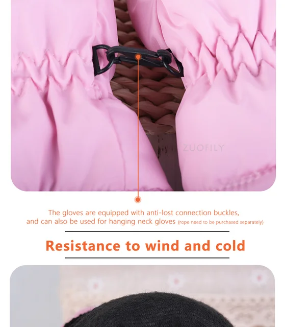 Kids Winter Warm Gloves Windproof for Children Boys Girls Ski Cycling Climbing Outdoor Gloves Waterproof Baby Cartoon Mittens 6