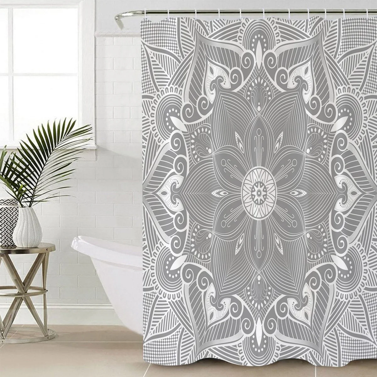 Mandala Shower Curtain Waterproof Bathroom Curtains Polyester Fabric Shower Curtains Hooks for Bathroom Decor