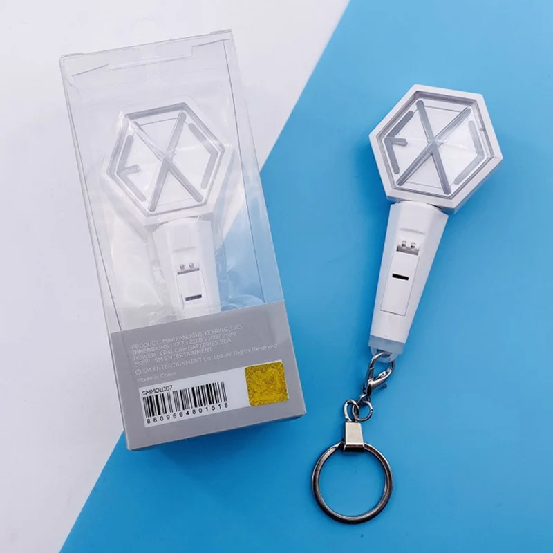 Kpop EXO мини вентилятор светильник брелок концертный поддерживающий светильник палка молоток светильник светодиодный ручной светильник EXO палка брелок для фанатов коллекция