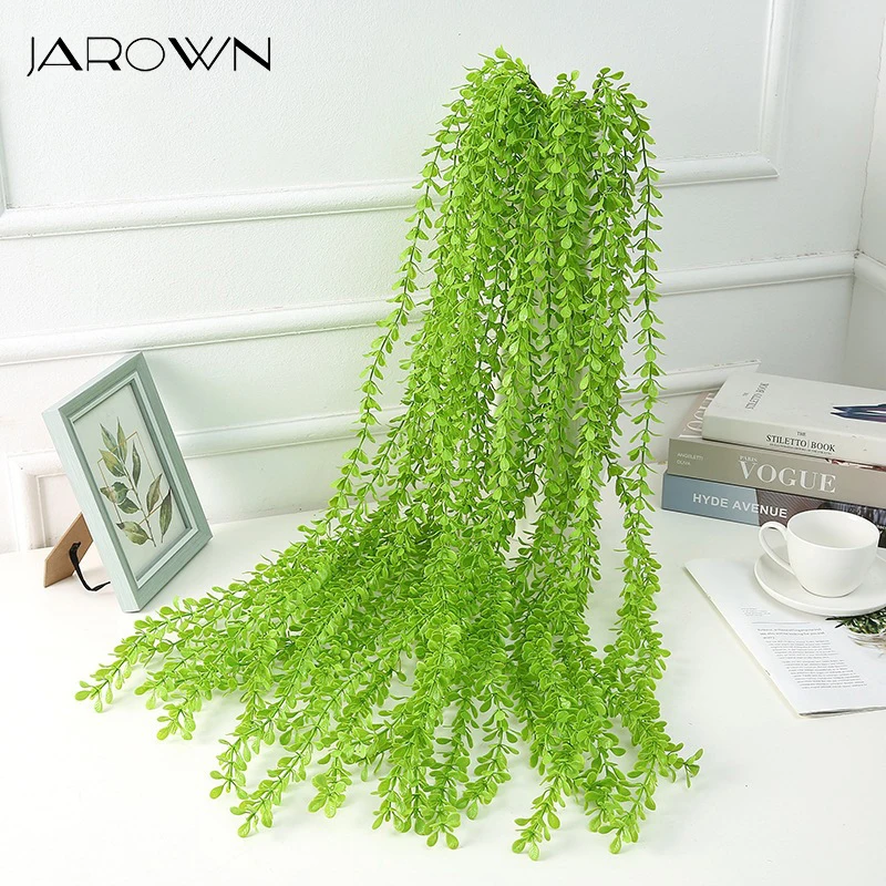 JAROWN Artificial Plant 1.2M Eucalyptus Wall Mount Milan Grass Vine Hotel Decor Rattan Home Garden Plastic Flower | Дом и сад