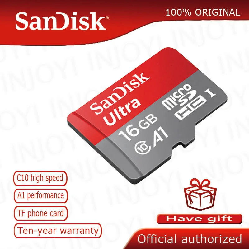 Карта памяти SanDisk microsd, 16 ГБ, 64 ГБ, microsdxc, micro sd карта, 32 ГБ, tf-карта, карта памяти micro sd, карта памяти