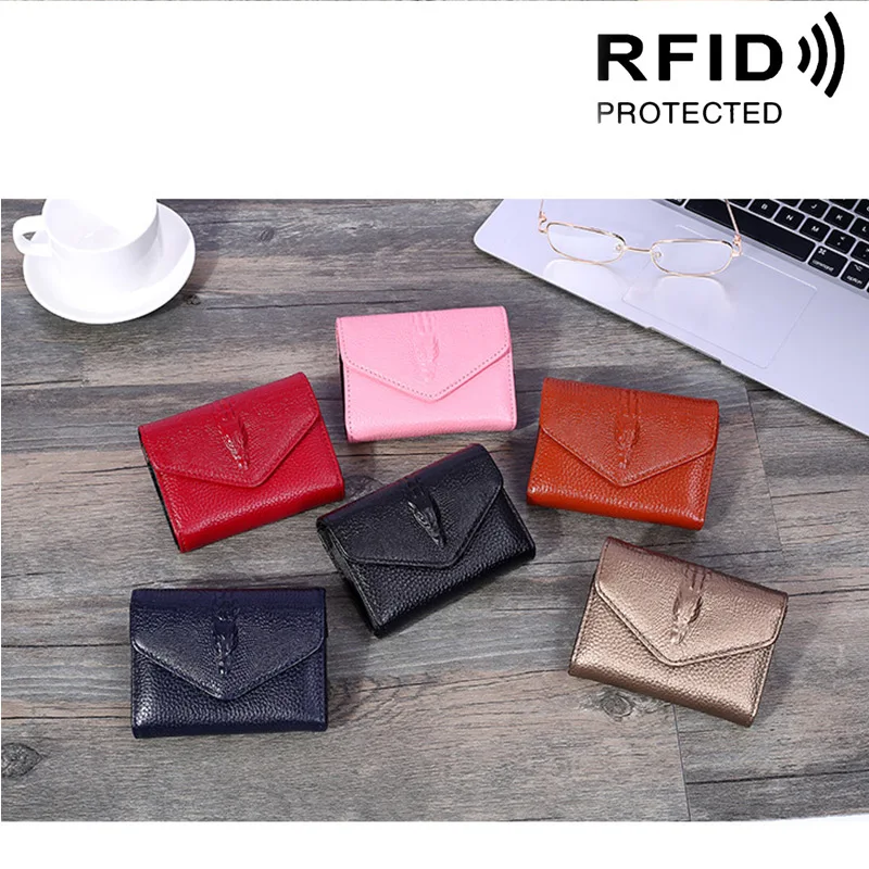 RFID крокодиловый узор женские кошельки из натуральной кожи короткий Засов клатч сумка мульти-карты положение Футляр для карт, Дамский кошелек для монет