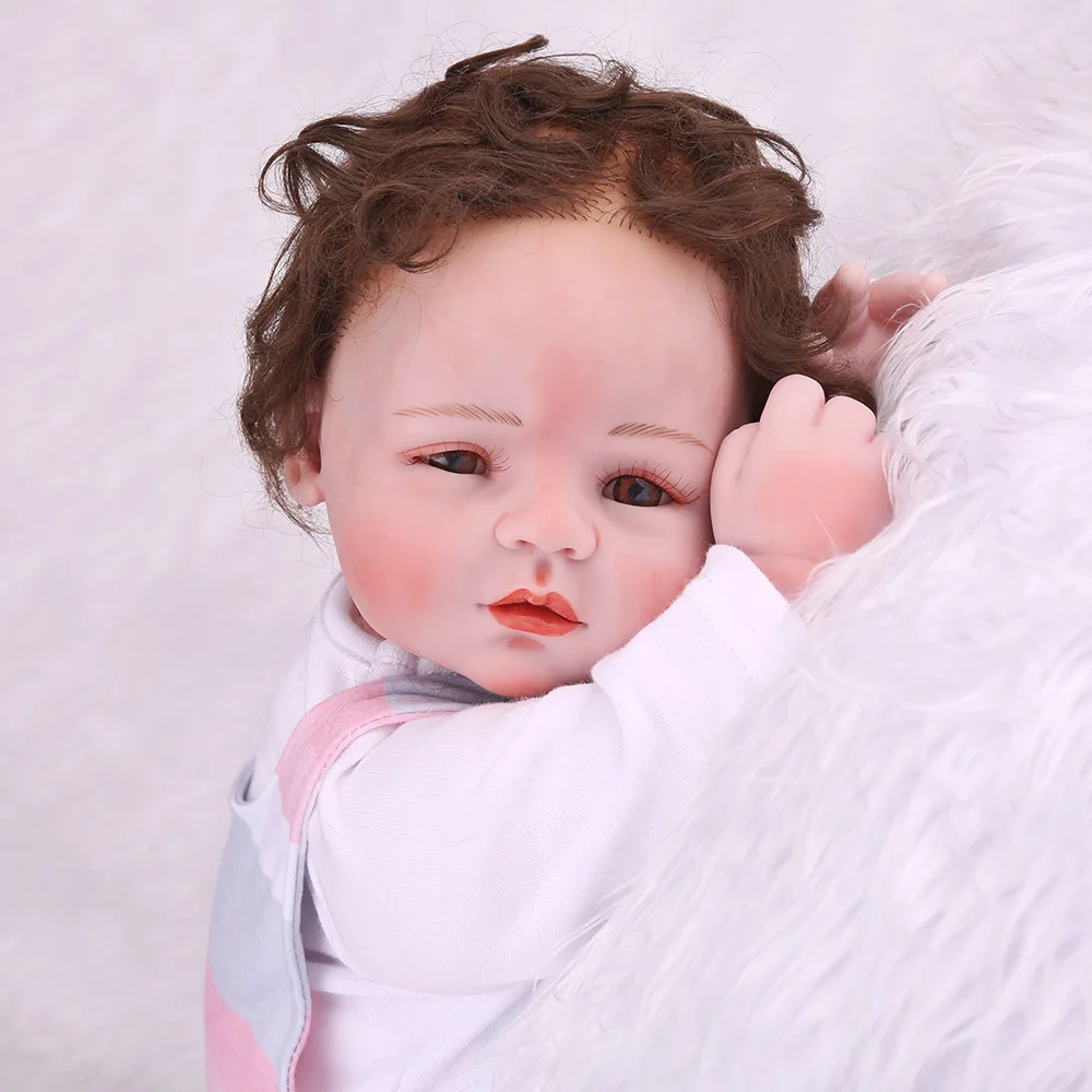 55 см мягкие силиконовые куклы Reborn Baby 22 дюймов живая Одежда для новорожденных "lifelike" куклы реалистичные Menina Младенцы девочка играть игрушки дети подарок на день рождения