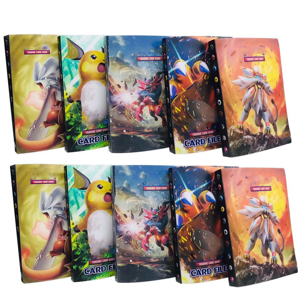 A random album 300 шт Аниме Сияющие карты Pokemons Cartes Mega GX 20 60 100 шт Battle Carte Mewtwo торговые карты Такара TOMY Игрушки альбом книга - Цвет: A random album