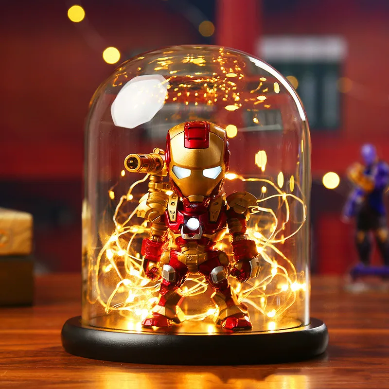 [Новинка] Мстители 4 герои Marvel фигурка железного человека модель экшн-фигурка освещение украшение комнаты игрушка для детей лучший подарок