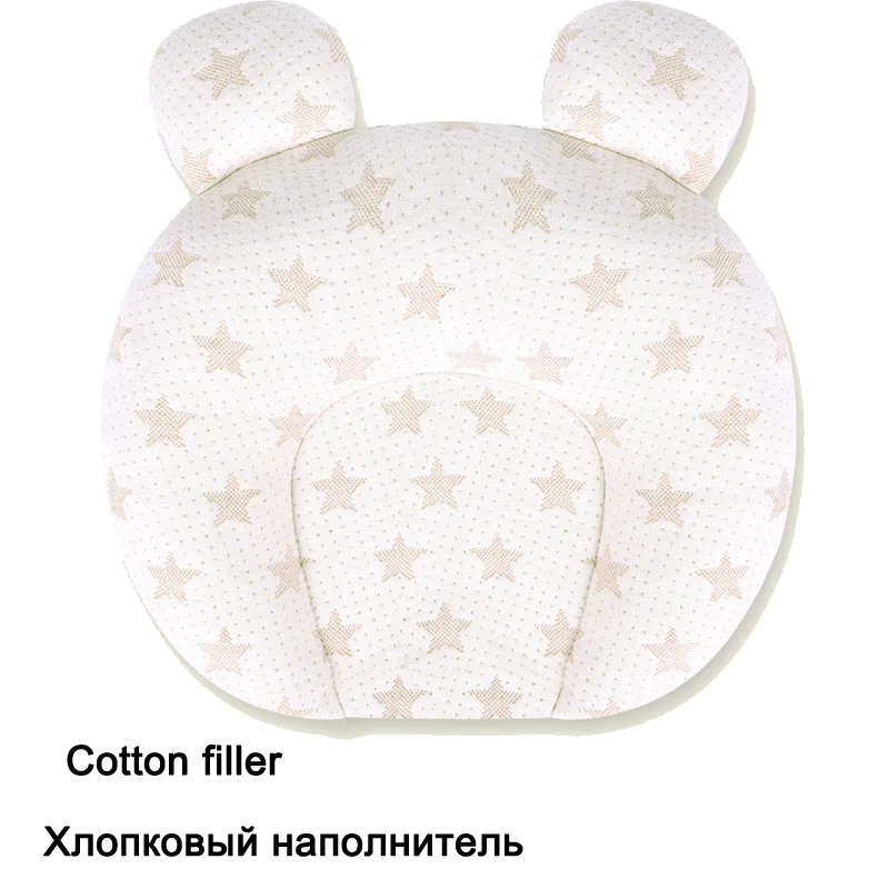 Baby Pillow Memory Foam Newborn Nursing Pillow 0-2 Years Safety Odorless Baby Pillow Cartoon Print Bedding Infant - Цвет: Цвет: желтый