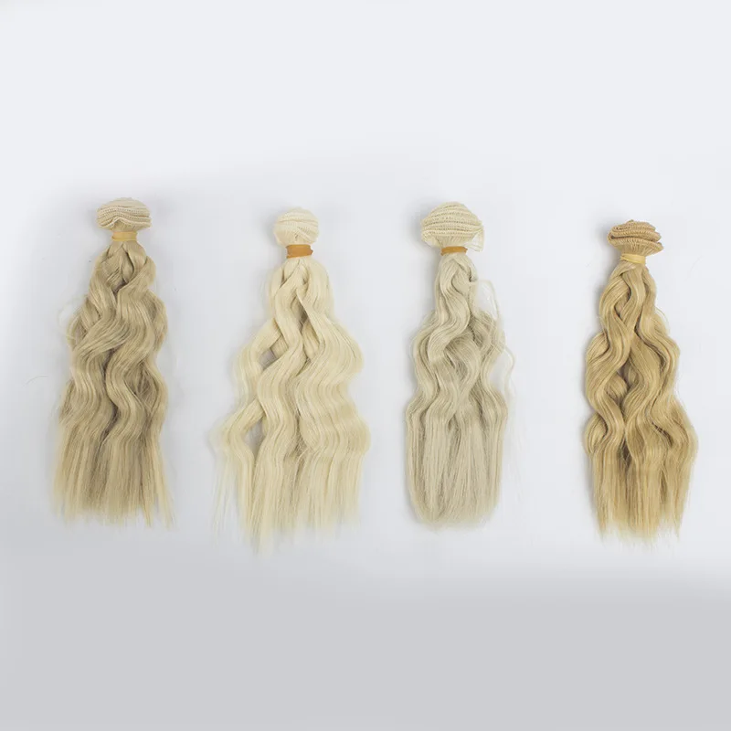 

15*100cm curly hair for dolls brunette blonde black brown natural color curly doll wigs hair for 1/3 1/4 1/6 BJD SD doll diy