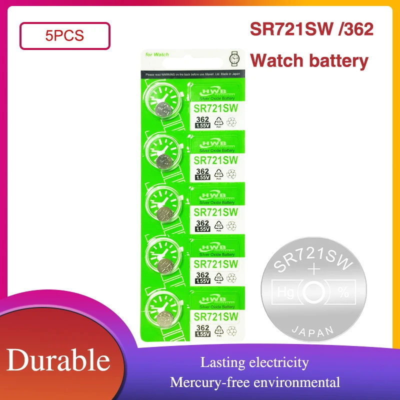 5PCS Brand New 362 SR721SW V362 GP62 AG11 Watch Battery Button Coin Cell  MADE IN JAPAN 100% Original|Button Cell Batteries| - AliExpress