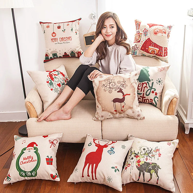 

Geometric Decorative Pillowcases Polyester Throw Pillow Case Christmas Geometric Pillowcases kussensloop Decoration for Home Car