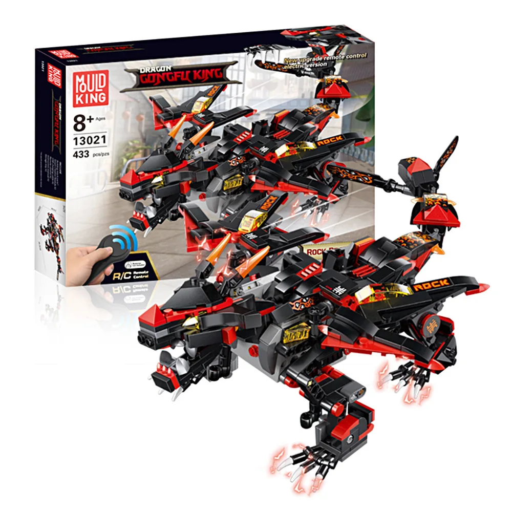 

New Products Electric Building Blocks Remote Control Mechanical Dragon Small Particles Building Blocks DIY Assembled CHILDREN'S