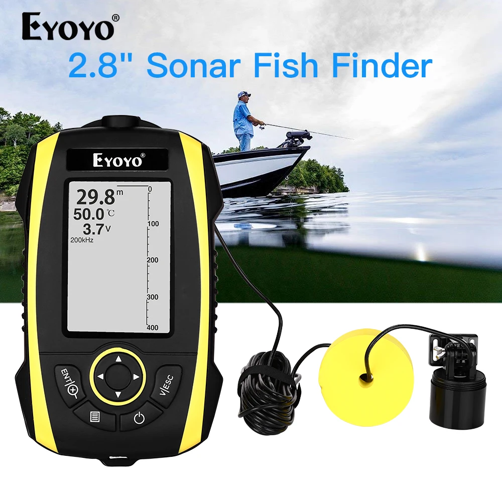  Eyoyo E4 Fish Finder Portable Sonar Sensor Transducer Detector FishFinder For fishing segnalatori a