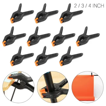 

10pcs A-shape Plastic Woodworking Spring Clamp Wood Clips Hardware Woodworking Tools Nylon Fixed Spring Clip Hand Tool Parts