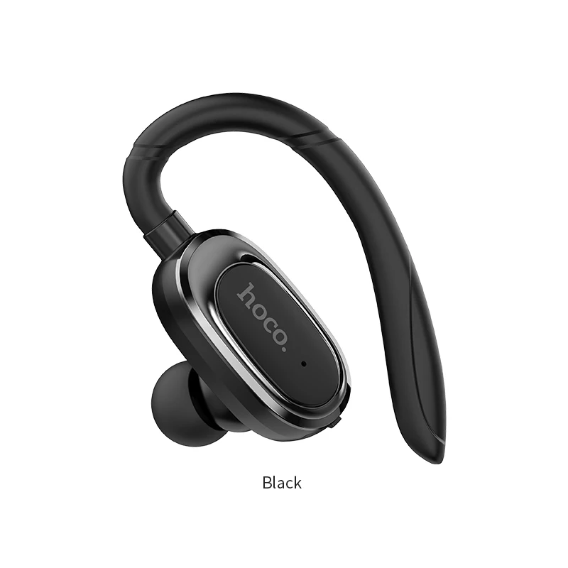 HOCO спортивные мини наушники bluetooth наушники гарнитура с супер басами Беспроводная гарнитура наушники Handsfree Mic для iphone X huawei P20 - Цвет: Черный