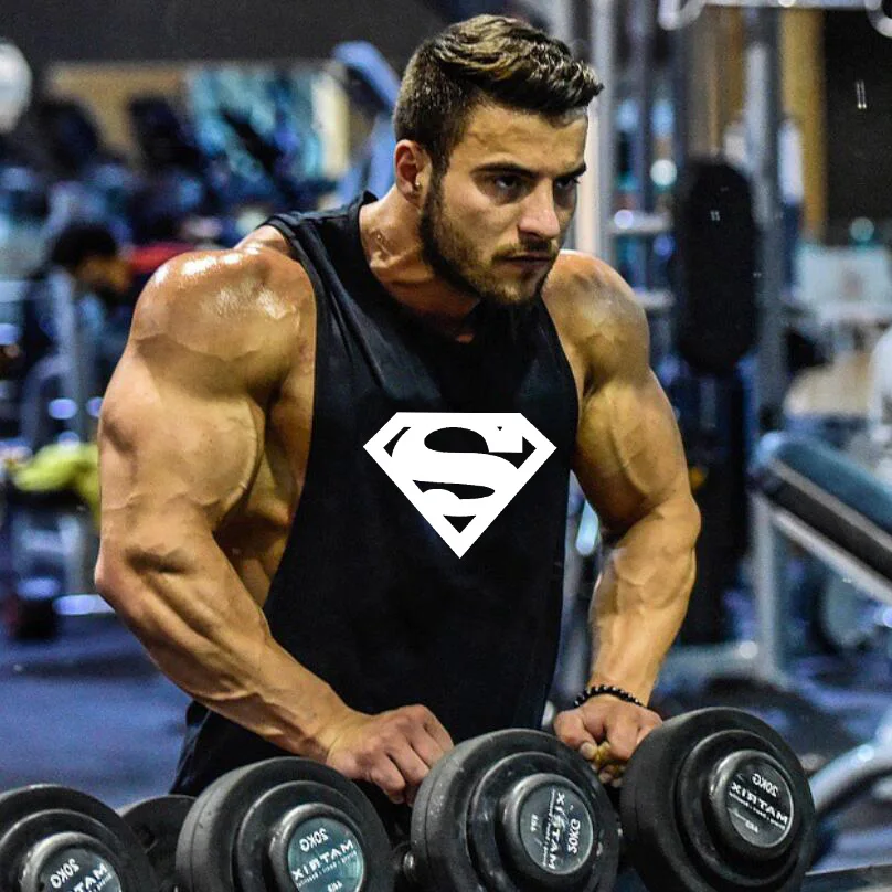 

New Gym Sleeveless Shirt Muscle Tank Top Men Workout Bodybuilding Tanktop Man Fitness Clothing Cotton O neck Casual Tank