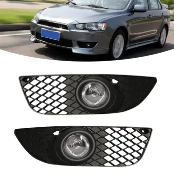 

M&C For Mitsubishi Lancer 2008-2013 Car Halogen Fog Light With Wiring Grilles Harness Switch Driving Front Bumper Grille Light