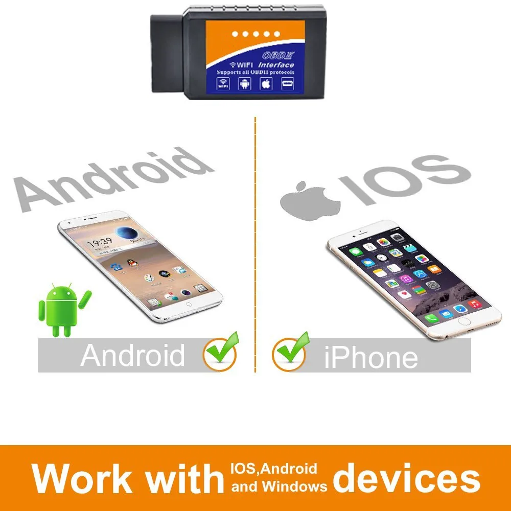 Автомобильный Wi Fi OBD2 считыватель кодов автомобиля elm327 беспроводной OBD сканер