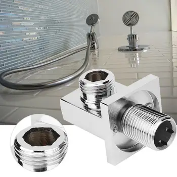 

Brass Household Bathroom Accessories Square Shower Connector Hose Wall Outlet Elbow G1/2in