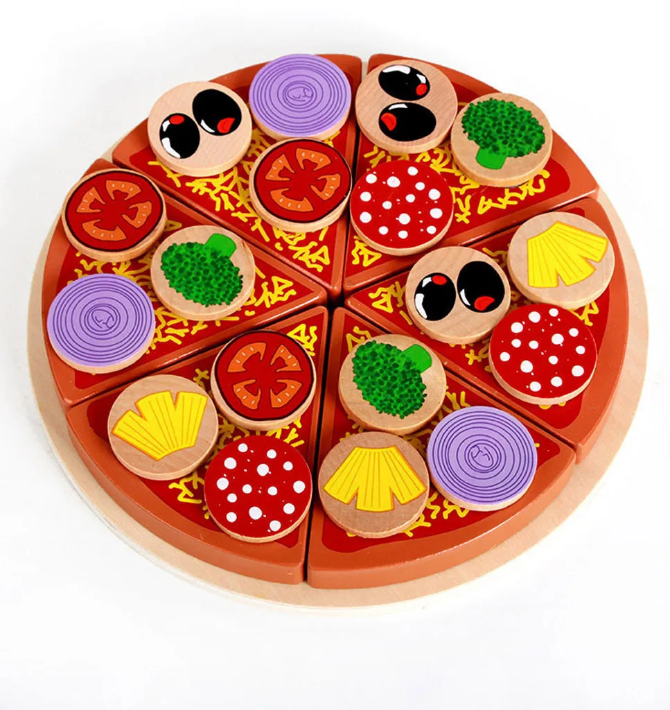Simulation Pizza Wooden Toys Food Cooking Tableware Children Kitchen Pretend Play Toy Education Kid Gift | Игрушки и хобби