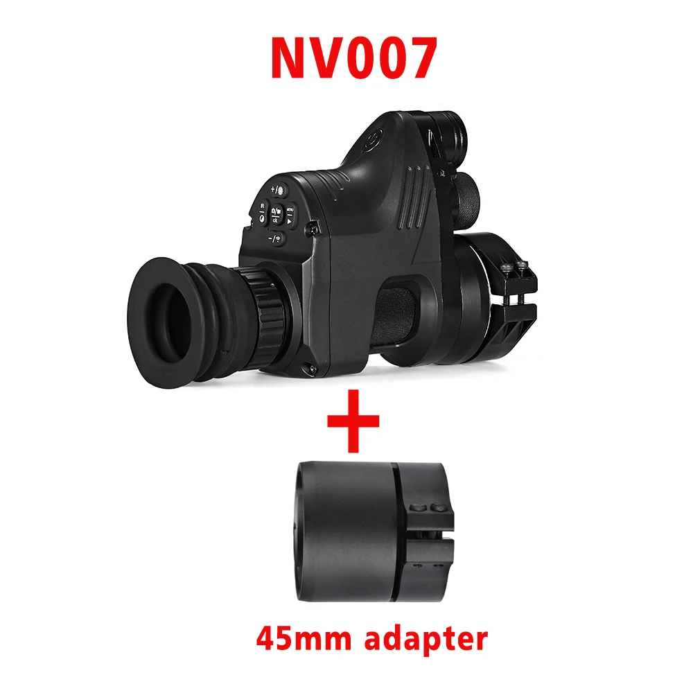 200 м дальность охотничьи камеры с Wi-Fi приложение быстрая установка 5000 Joule Recoil ночное видение прицел камеры для Красный точка зрения - Цвет: NV007 and 45mm Mount