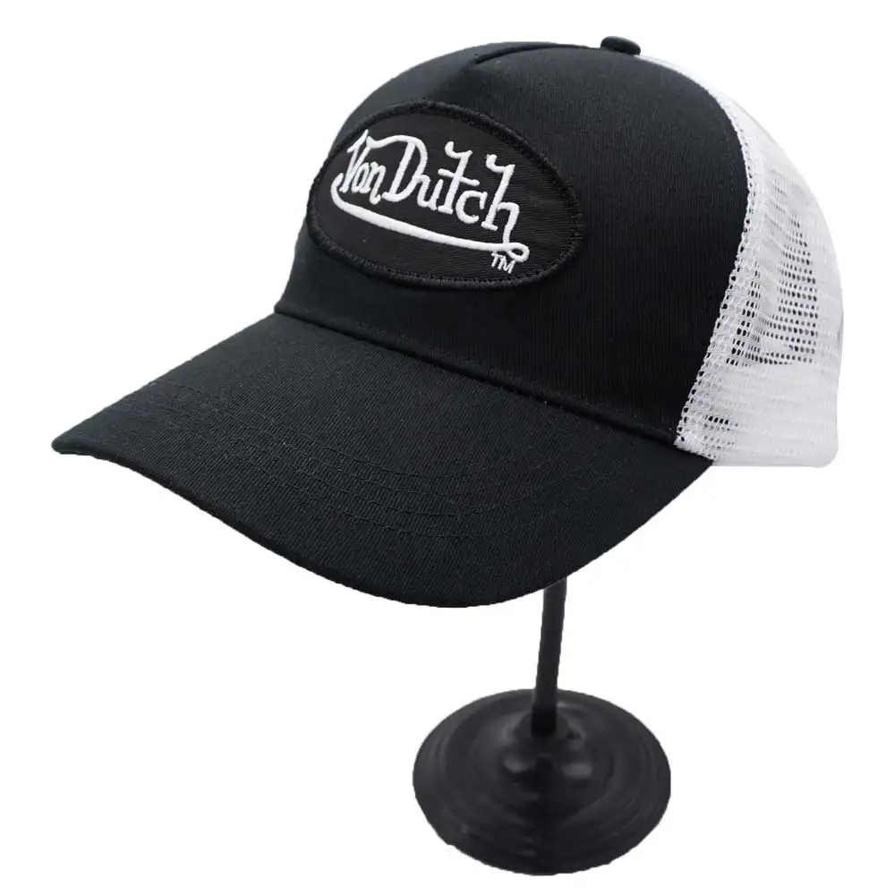 Logo Embroidery Patch Vintage Mesh Solid Foam Trucker Cap by Von Dutch