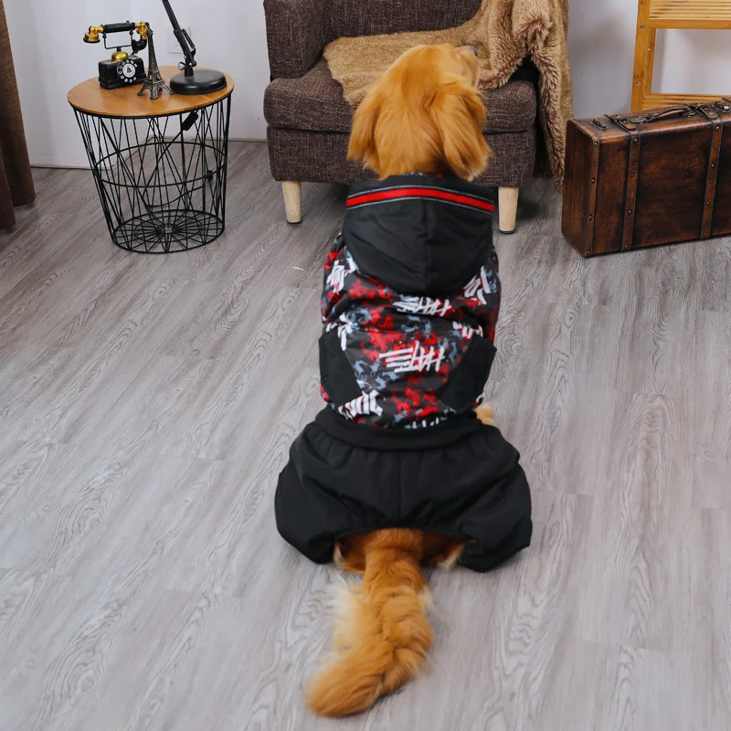 HOOPET зимнее пальто для домашних животных, одежда для собак, зимняя одежда, теплая одежда для собак на Рождество, пальто для больших собак, зимняя одежда, куртка, наряд