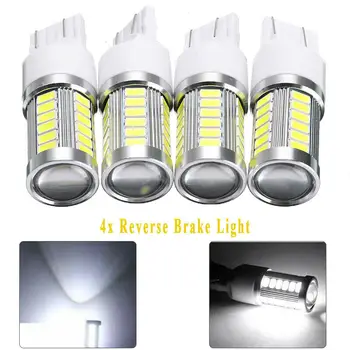 

4* T20 W21W 33SMD LED No Error Car Reverse Brake Backup Dome Map Light Lamp 12V