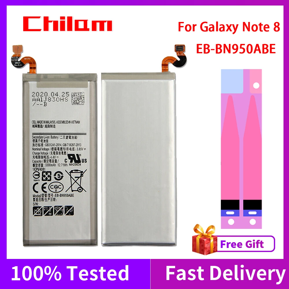 100 New Phone Battery For Samsung Galaxy Note 8 N9508 N9500 Original