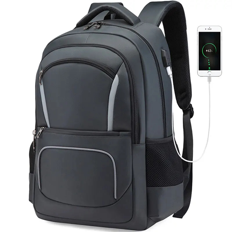 1030 gray green Повседневный 15,6 дюймовый Мужской рюкзак, USB зарядное устройство, многофункциональный рюкзак для путешествий, Женский Большой Вместительный рюкзак, водонепроницаемые сумки Mochila - Цвет: 1030 gray green