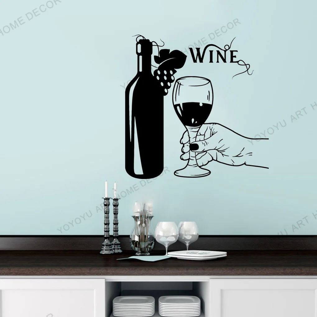 ed923 Details about / Wall Decal Wine Grapes Vine Dish Drinks Kitchen Restaurant Vinyl Sticker