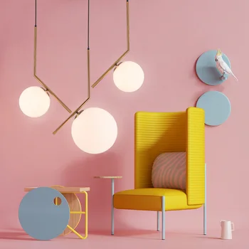 

nordic hanging lamp deco chambre iron LED pendant lights Home Decoration E27 Light Fixture bedroom pendant lights hanglamp