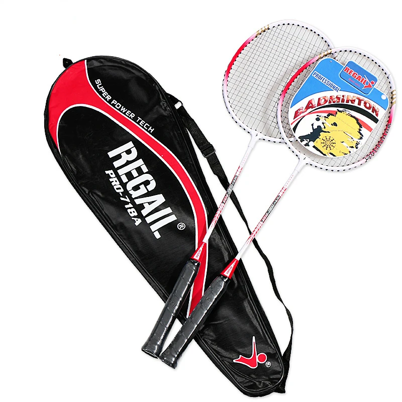 

Best Lightweight Badminton Racquet With Carry Bag 2Pcs Aluminium Alloy Training Badminton Racket Sport Equipment Durable Type