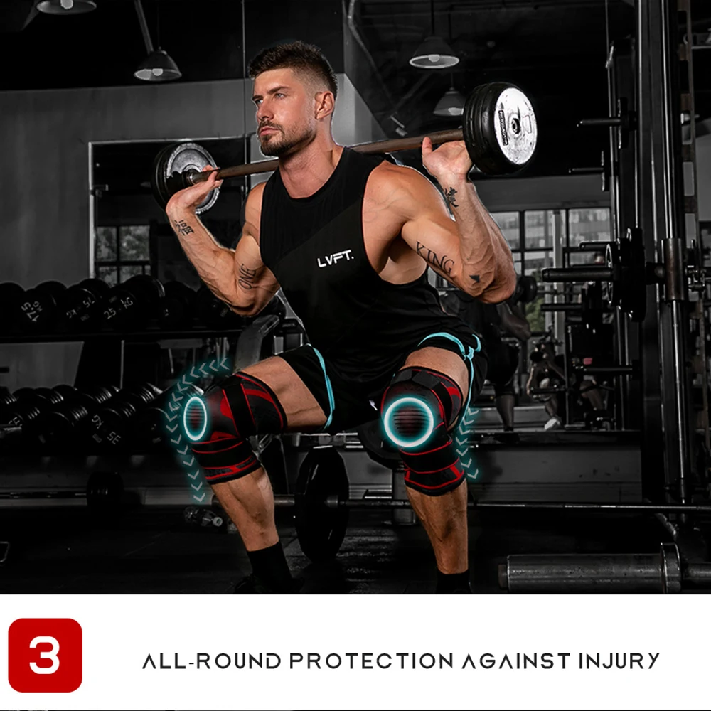 1PCS Knee Support Professional Protective Sports Knee Pad Breathable Bandage Knee Brace Basketball Tennis Cycling Knee Pad