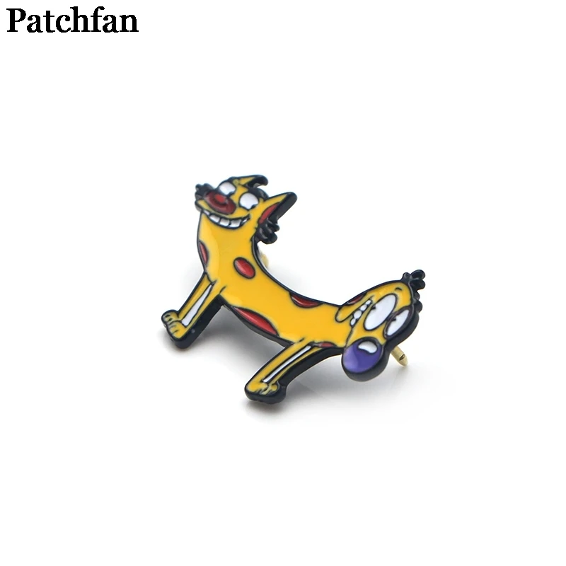 20 шт./партия, Patchfan Catdog, цинковые заколки с героями мультфильмов для мужчин и женщин, рубашка, очаровательное пальто, одежда, рюкзак, значки медали, броши A2267