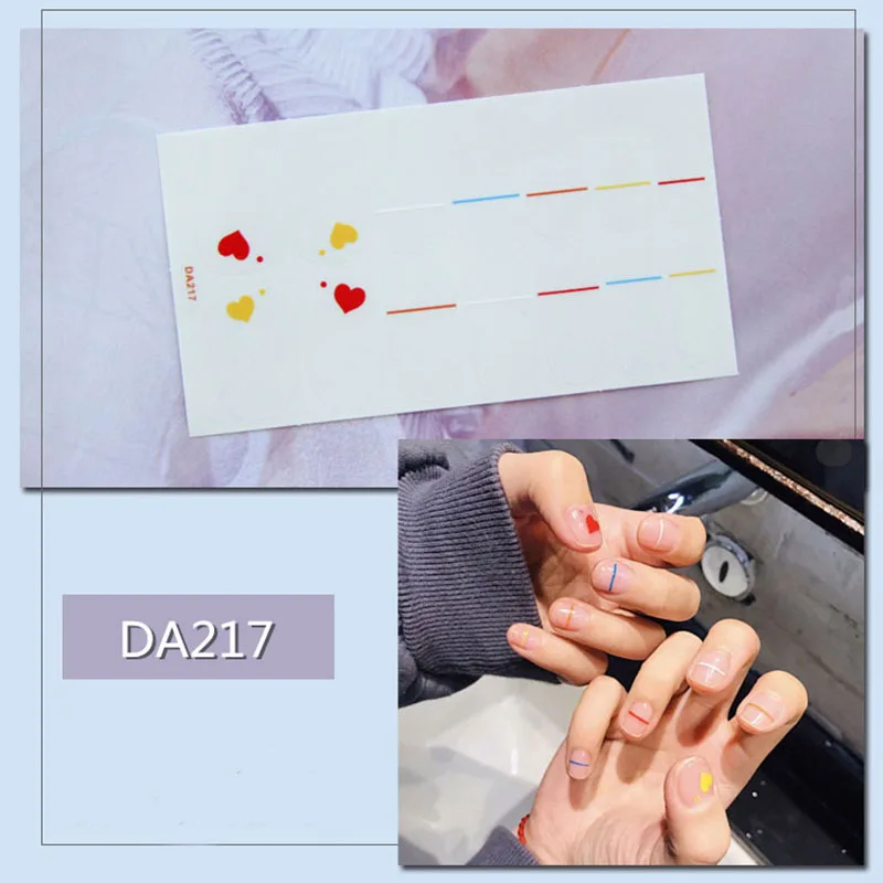 Переводные наклейки для ногтей, переводные наклейки для ногтей, наклейки для ногтей, переводные наклейки для ногтей, маникюр украшения для ногтей - Цвет: DA217