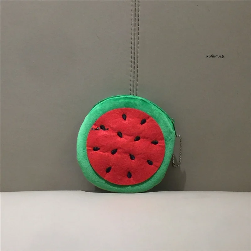 Summer Fruits Toy Purse-Lemon , Watermelon Etc. Plush Pocket Purse , keychain plush purse