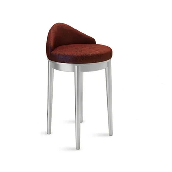 

Jewelry store chair stainless steel high stool bar backrest mobile phone shop counter cashier front desk sgabelli bar stool