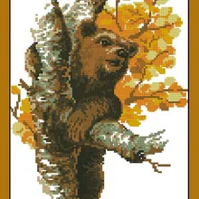Египетский хлопок красивый Счетный Набор для вышивки крестом коричневый медведь коала риолис 572
