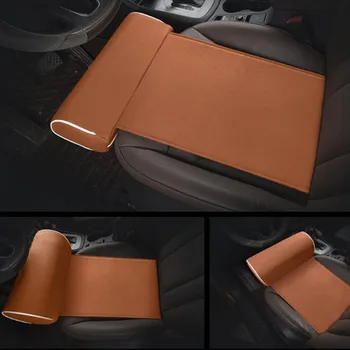 

Car Universal Auto Leg Support Pillow Wear Resistant Office All Season Extended Home Buckled PU Leather Seat Cushion Lengthened