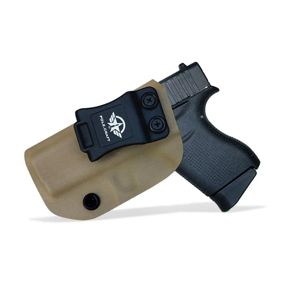 Полюс. Ремесло KYDEX кобура iwb Glock 43 43X кобура для скрытого ношения Glock 43 43X кобура скрытый Kydex кобура для Glock 43 43X - Цвет: Yellow For Left