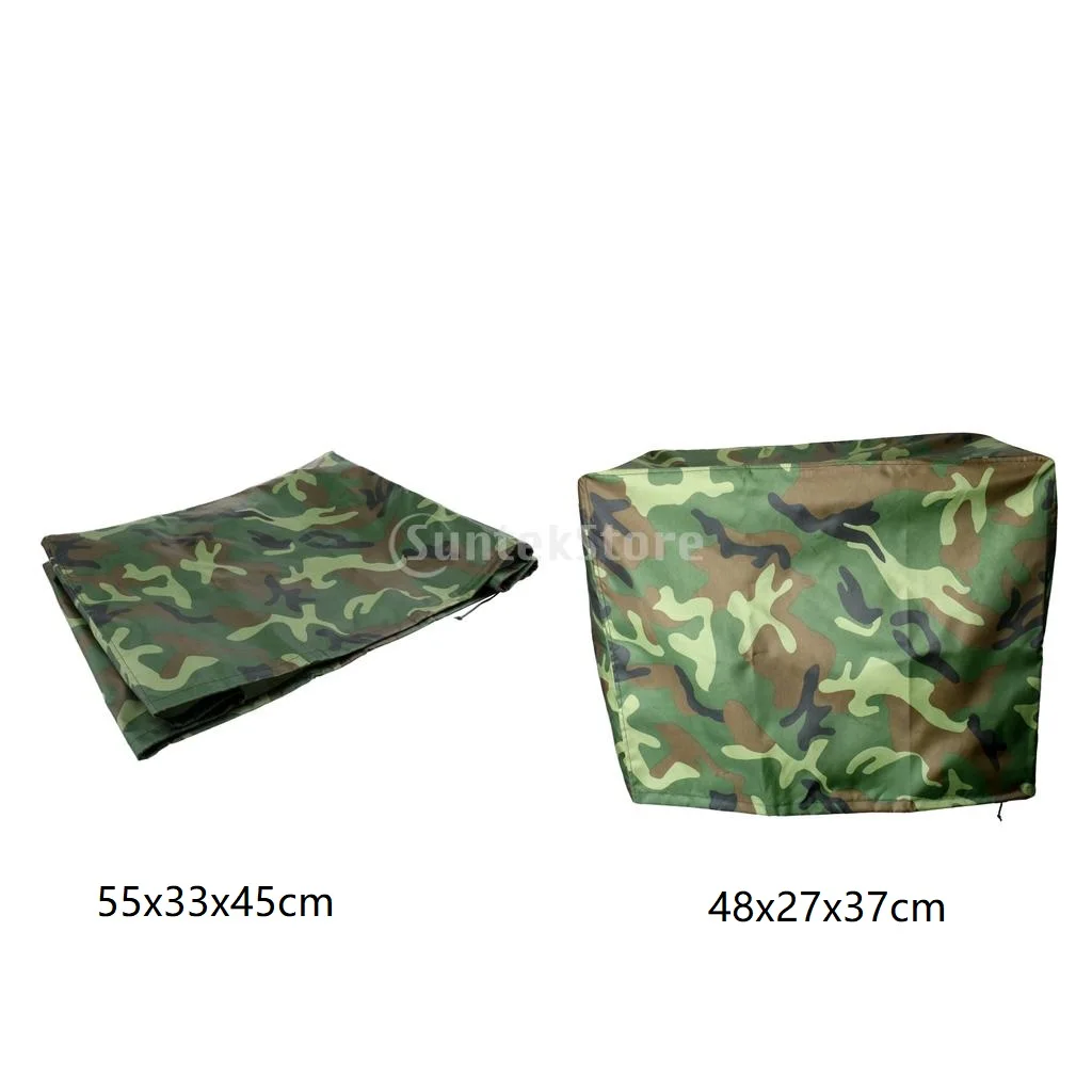 2pc Camouflage Boat Yacht Outboard Motor Protector Cover for 2-15 HP Engines