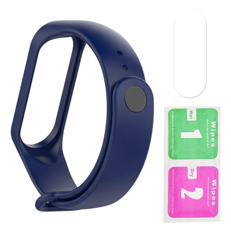 25 шт./лот mi Band 3 и 4 ремешок для часов Силиконовый ремешок для Xiao mi браслет четыре Xio mi Xaio mi Xia mi Xao mi Xaiomy - Цвет: 004