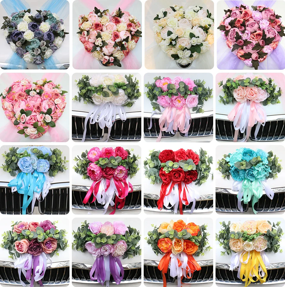 Artificial Flower Wedding Car Decoration