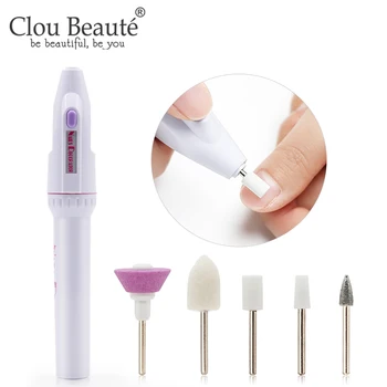 

Clou Beaute Electric Mini Nail Polisher Nail Drill Machine Nail Art Professional Polisher Set 5pc Drill bits Portable Nail Tools