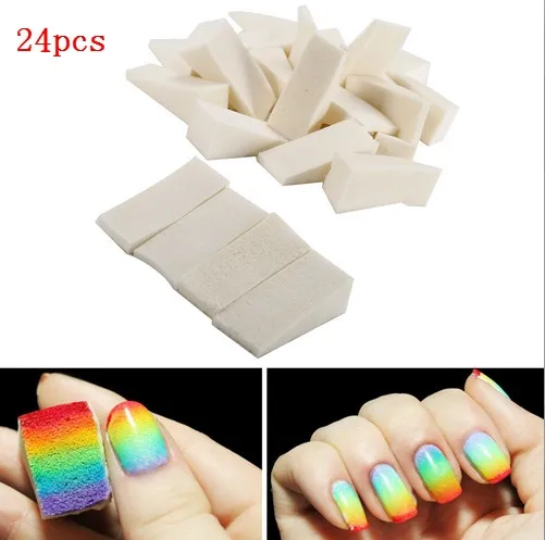 24 шт. маникюрный набор для самостоятельного маникюра градиентный цвет губка