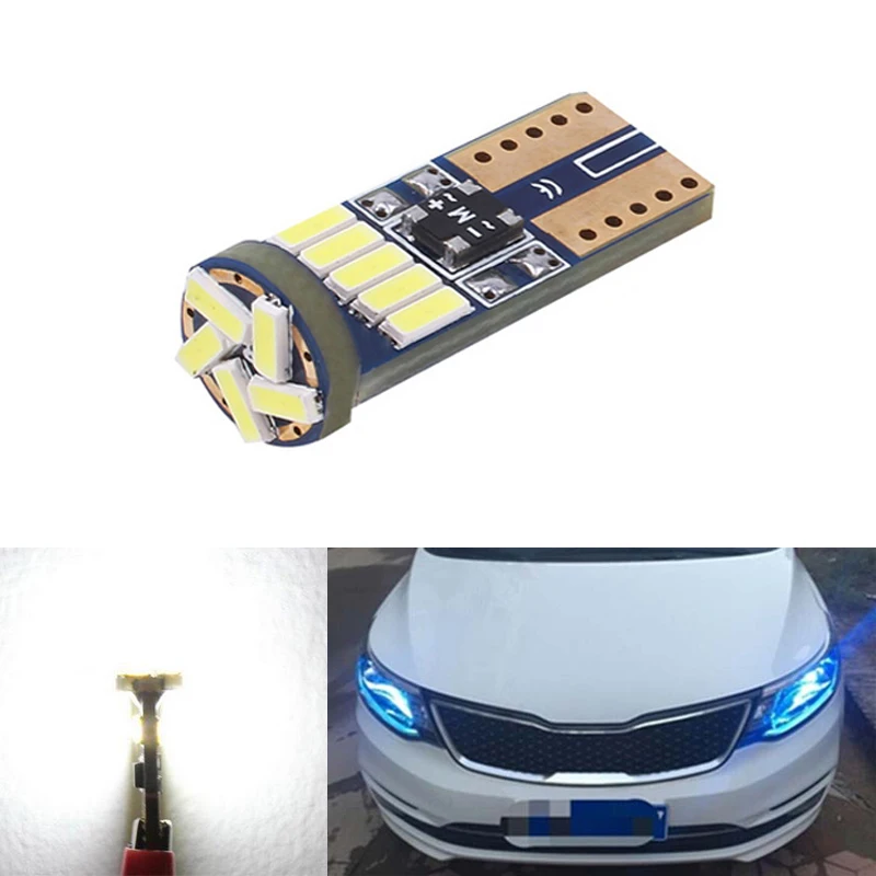 1X Canbus автомобиль клин светильник W5W T10 светодиодный 4014 SMD авто лампы ксеноновые