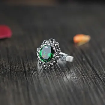 

2019 New Arrival Women Zircon Anel Feminino Character Pure Jewelry S925 Women's New Personalized Exquisite Inlaid Lace Ring