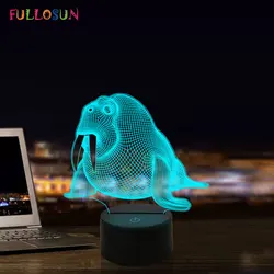 Sealion – lampe LED 3D, 7 couleurs, luminaire décoratif, idéal comme cadeau de noël, nouveauté 