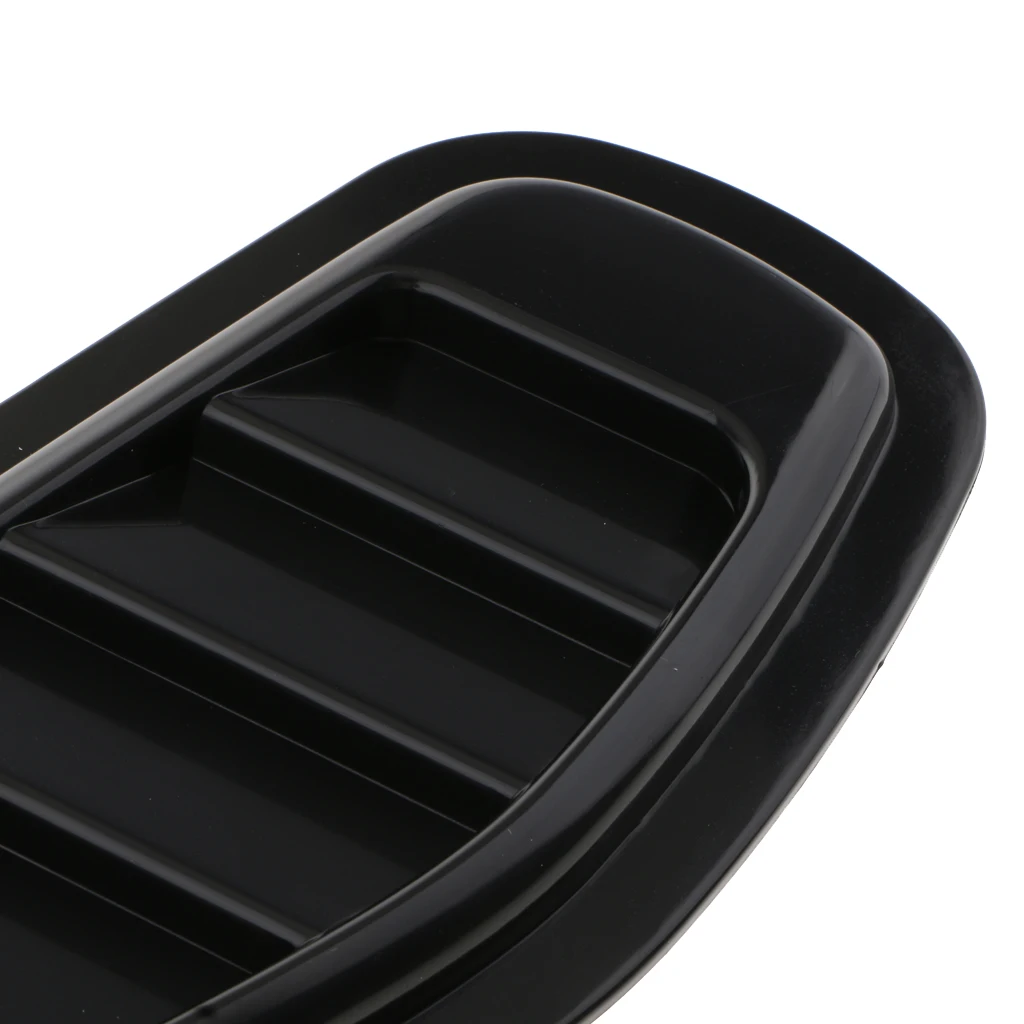 2Pcs Air Flow Intake Scoop Turbo Bonnet Hood Vent Grille Cover Fashion Black