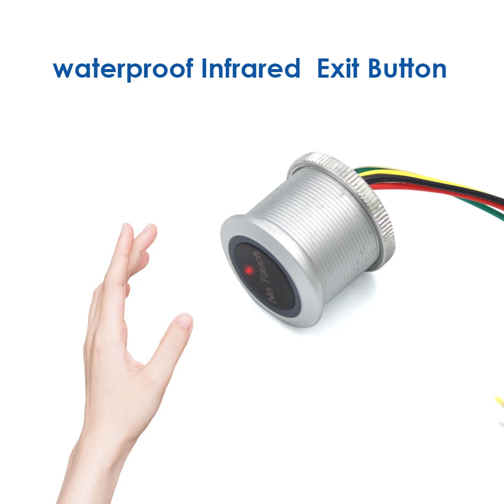 5pcs Mini Metal Infrared exit button No touch Release button IR Contactless used in acess door open