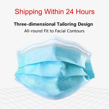 

Disposable Dust Face Masks Non Woven 3 Layers Breathable Face Mask Earloop Safety Earloops Meltblown Mouth Mask Fast Shipping